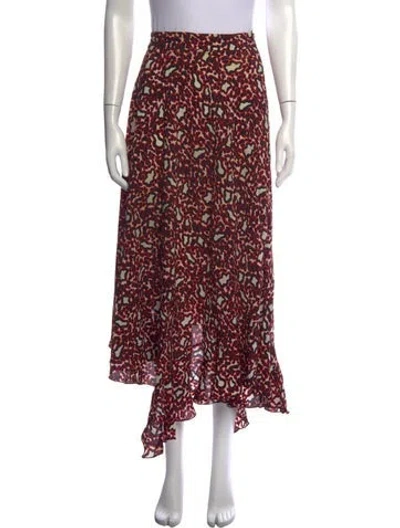 Pre-owned Stella Mccartney Silk Long Skirt In Red