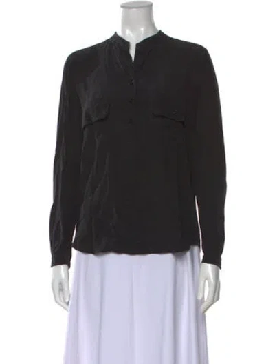 Pre-owned Stella Mccartney Silk Long Sleeve Blouse In Black