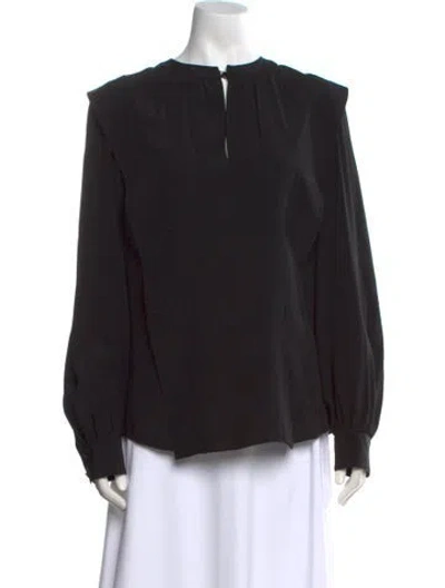 Pre-owned Stella Mccartney Silk Long Sleeve Blouse In Black