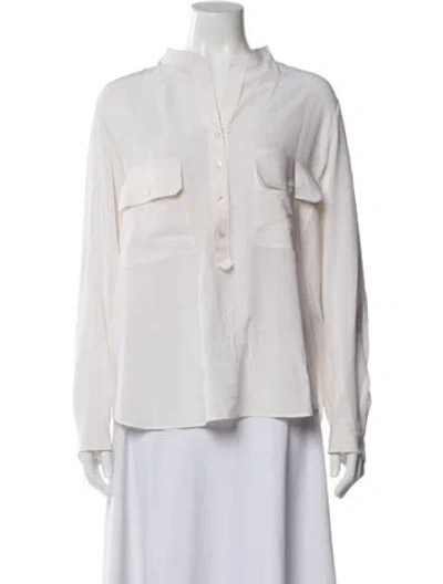 Pre-owned Stella Mccartney Silk Long Sleeve Blouse In Neutral