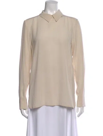 Pre-owned Stella Mccartney Silk Long Sleeve Blouse In Neutral