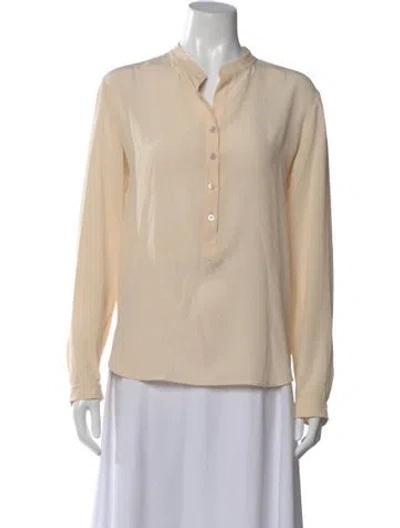 Pre-owned Stella Mccartney Silk Long Sleeve Blouse In Neutral