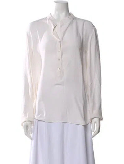 Pre-owned Stella Mccartney Silk Long Sleeve Blouse In Neutral