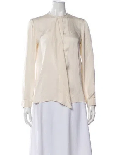 Pre-owned Stella Mccartney Silk Long Sleeve Blouse In Neutral