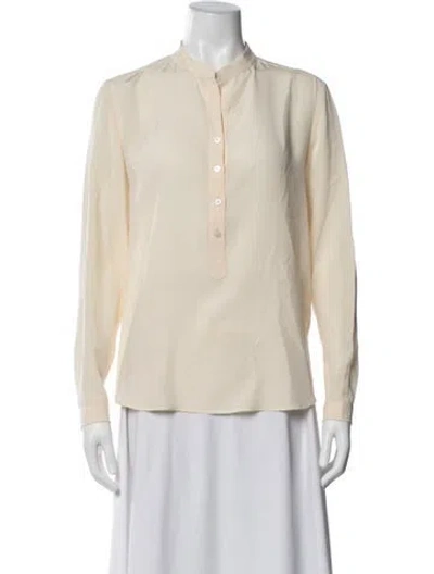 Pre-owned Stella Mccartney Silk Long Sleeve Blouse In Neutral