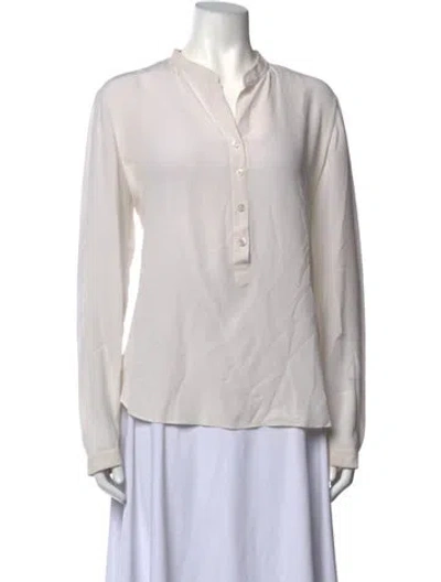 Pre-owned Stella Mccartney Silk Long Sleeve Blouse In Neutrals