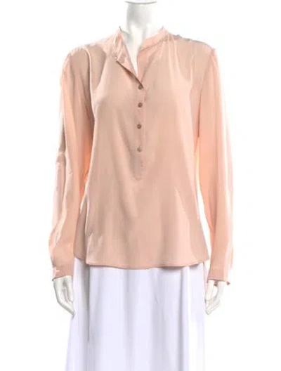 Pre-owned Stella Mccartney Silk Long Sleeve Blouse In Pink