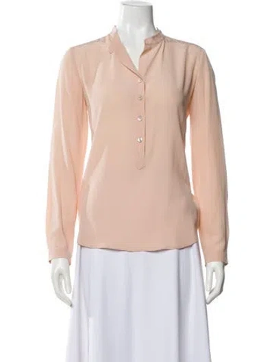 Pre-owned Stella Mccartney Silk Long Sleeve Blouse In Pink