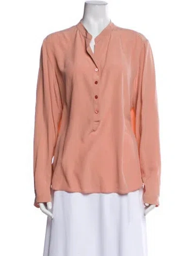 Pre-owned Stella Mccartney Silk Long Sleeve Blouse In Pink