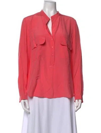 Pre-owned Stella Mccartney Silk Long Sleeve Blouse In Pink
