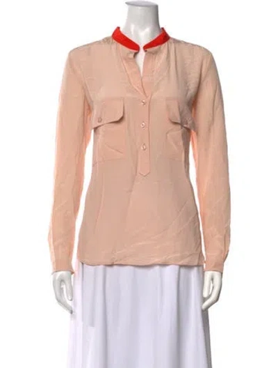 Pre-owned Stella Mccartney Silk Long Sleeve Blouse In Pink