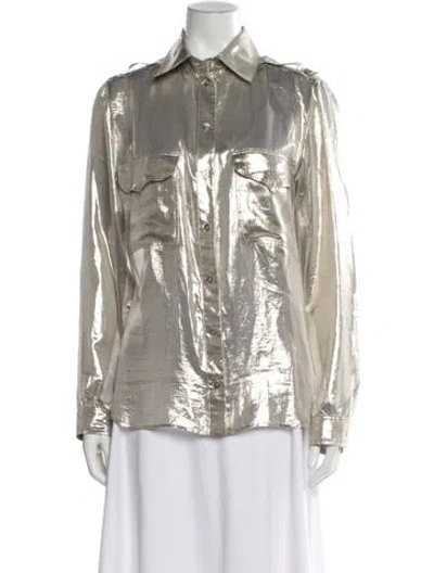 Pre-owned Stella Mccartney Silk Long Sleeve Top
