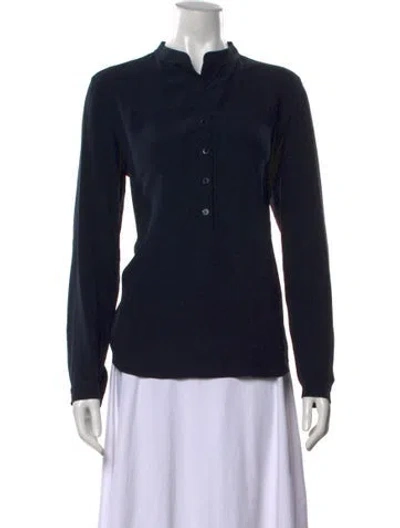 Pre-owned Stella Mccartney Silk Long Sleeve Top In Black