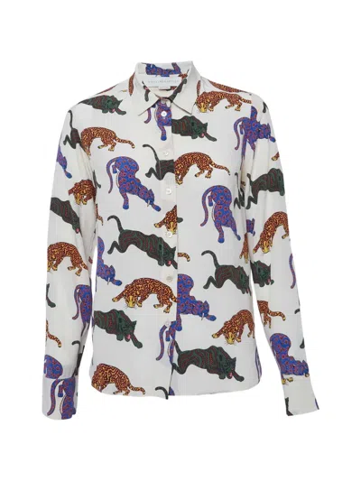 Pre-owned Stella Mccartney Silk Long-sleeve Shirt In Neutral