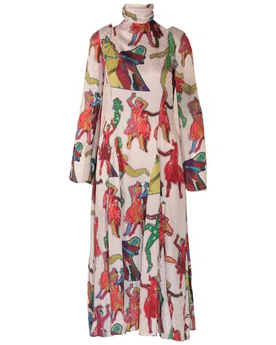 Stella Mccartney Silk Maxi Dress In Multi