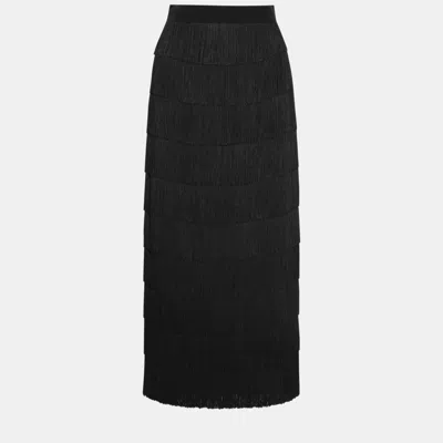 Pre-owned Stella Mccartney Silk Maxi Skirt 34 In Black