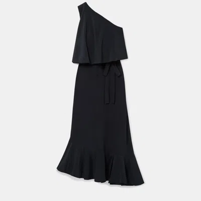 Pre-owned Stella Mccartney Silk Midi Dress 34 In Black