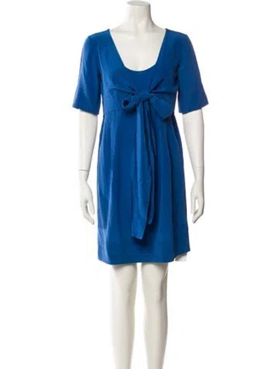 Pre-owned Stella Mccartney Silk Midi Length Dress In Blue