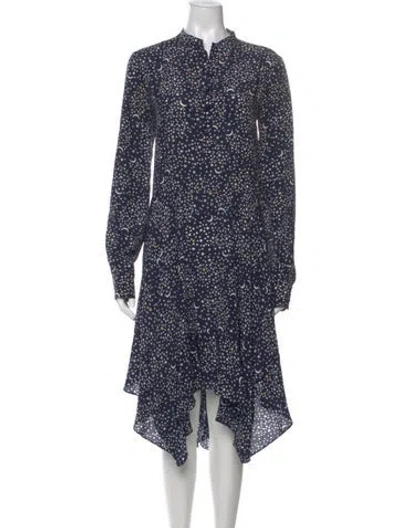 Pre-owned Stella Mccartney Silk Midi Length Dress In Blue