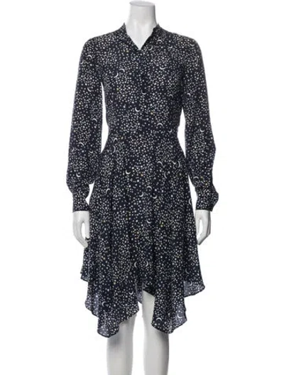 Pre-owned Stella Mccartney Silk Midi Length Dress In Blue