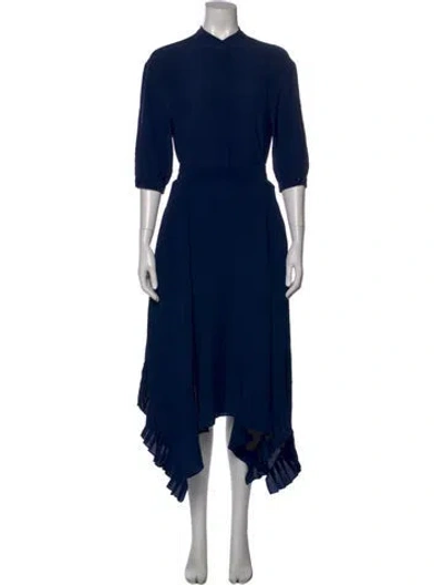 Pre-owned Stella Mccartney Silk Midi Length Dress In Blue