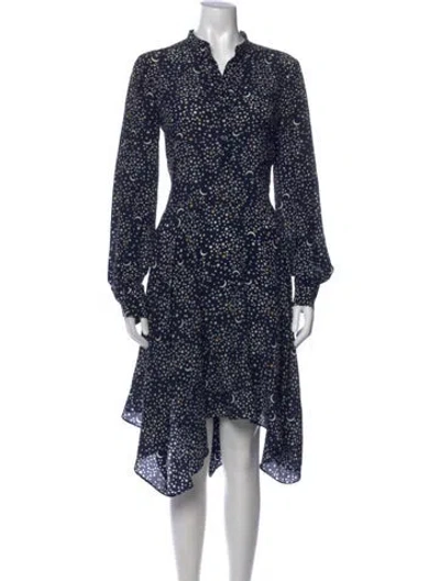 Pre-owned Stella Mccartney Silk Midi Length Dress In Blue