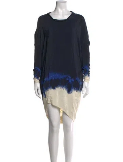 Pre-owned Stella Mccartney Silk Midi Length Dress In Blue