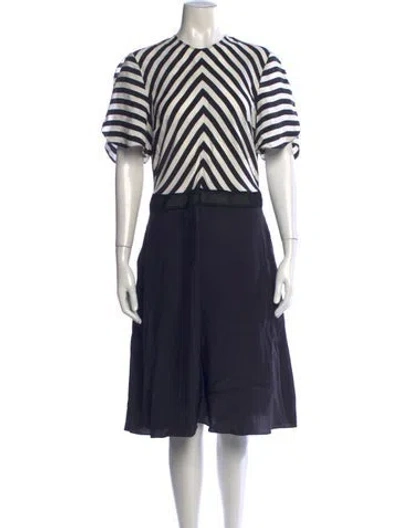 Pre-owned Stella Mccartney Silk Midi Length Dress In Blue