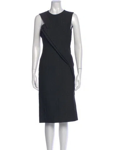 Pre-owned Stella Mccartney Silk Midi Length Dress In Gray