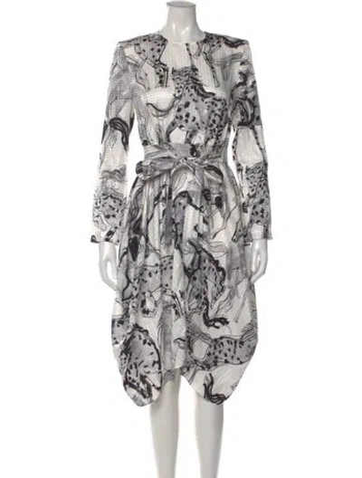 Pre-owned Stella Mccartney Silk Midi Length Dress In Gray