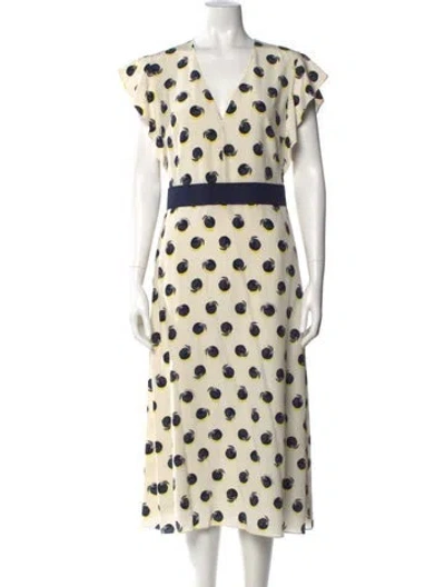 Pre-owned Stella Mccartney Silk Midi Length Dress In Neutral