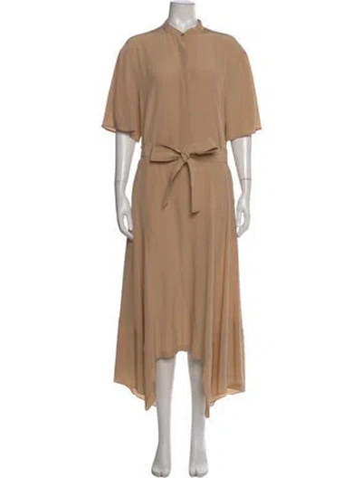 Pre-owned Stella Mccartney Silk Midi Length Dress In Neutral