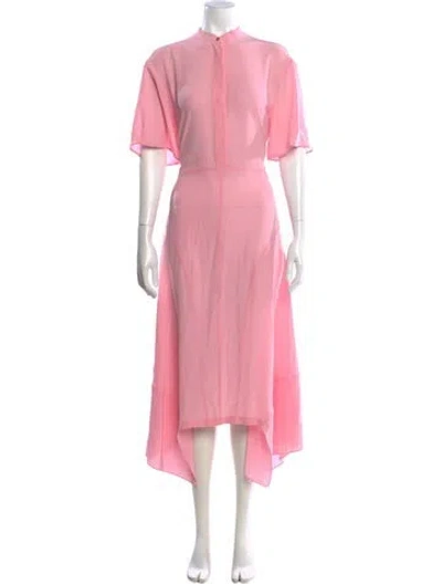 Pre-owned Stella Mccartney Silk Midi Length Dress In Pink