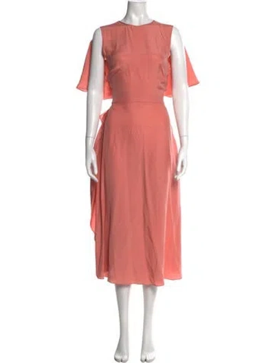 Pre-owned Stella Mccartney Silk Midi Length Dress In Pink