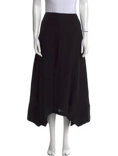 Pre-owned Stella Mccartney Silk Midi Length Skirt In Black