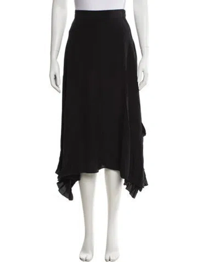 Pre-owned Stella Mccartney Silk Midi Length Skirt In Black