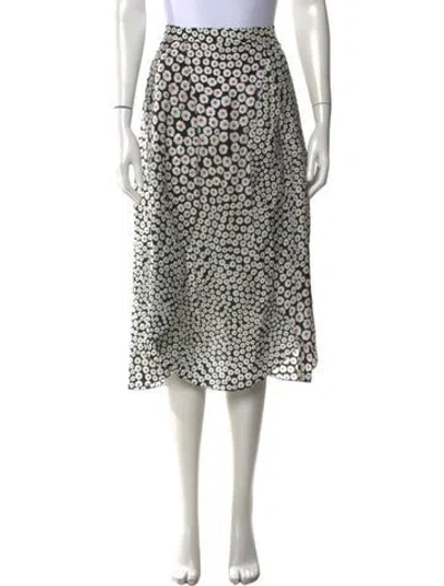 Pre-owned Stella Mccartney Silk Midi Length Skirt In Black
