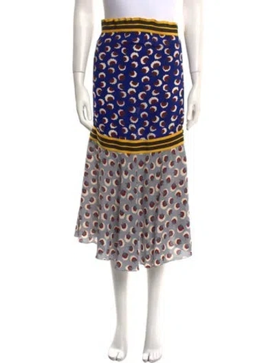 Pre-owned Stella Mccartney Silk Midi Length Skirt In Gray
