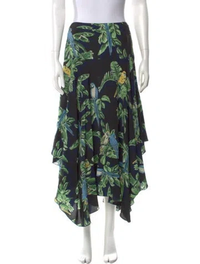 Pre-owned Stella Mccartney Silk Midi Length Skirt In Multi