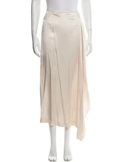 Pre-owned Stella Mccartney Silk Midi Length Skirt In Neutral