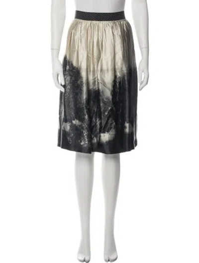 Pre-owned Stella Mccartney Silk Midi Length Skirt In Neutrals