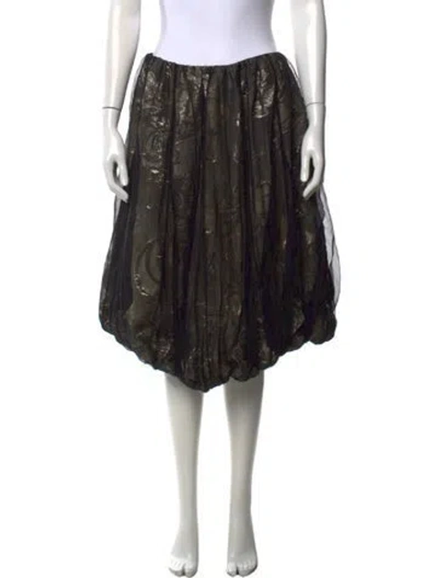 Pre-owned Stella Mccartney Silk Midi Length Skirt W/ Tags In Blue