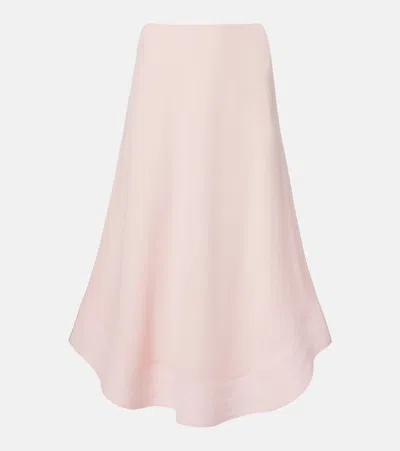 Stella Mccartney Asymmetric-hem A-line Midi Skirt In Purple