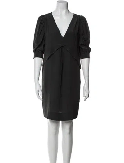 Pre-owned Stella Mccartney Silk Mini Dress In Black