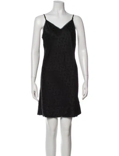 Pre-owned Stella Mccartney Silk Mini Dress In Black