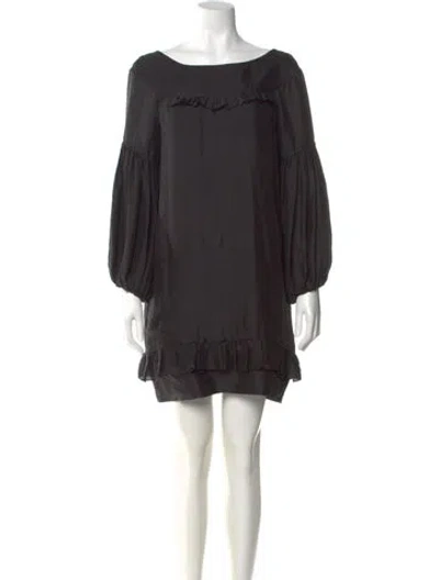 Pre-owned Stella Mccartney Silk Mini Dress In Black