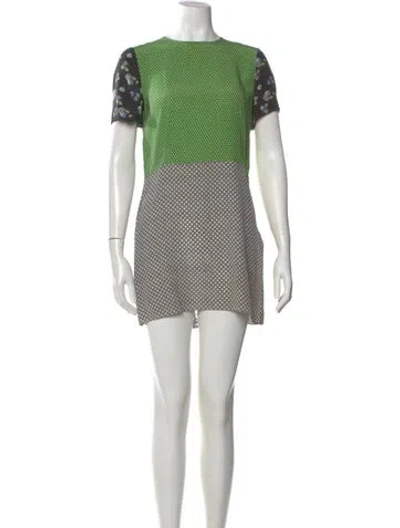 Pre-owned Stella Mccartney Silk Mini Dress In Black