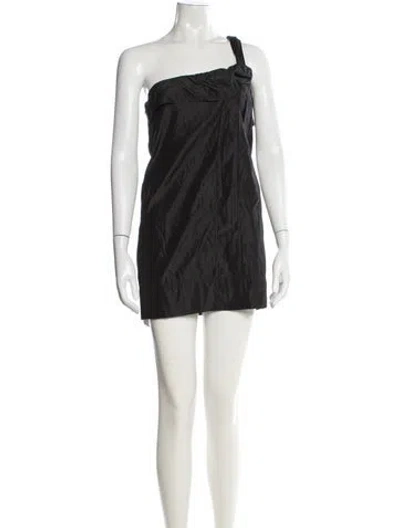 Pre-owned Stella Mccartney Silk Mini Dress In Black