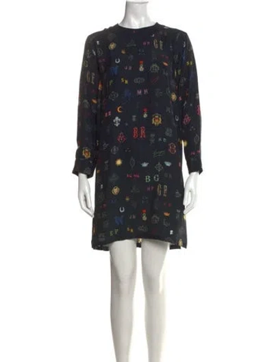 Pre-owned Stella Mccartney Silk Mini Dress In Black
