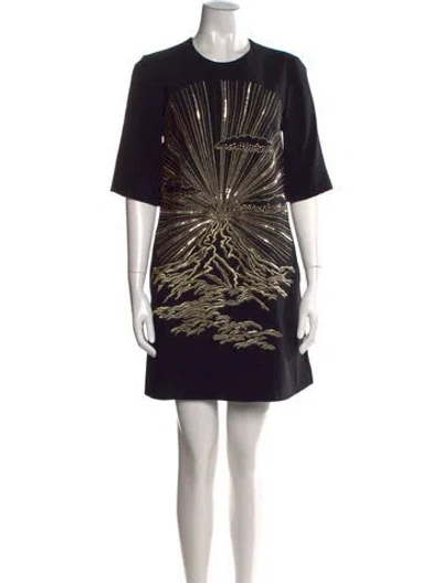Pre-owned Stella Mccartney Silk Mini Dress In Black